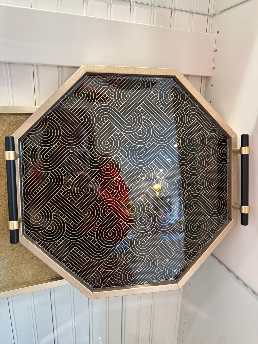 Gatsby Gold & Black Decorative Tray