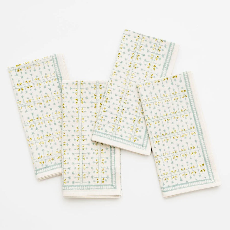 Palm Avenue Seafoam Dinner Napkin - s/4