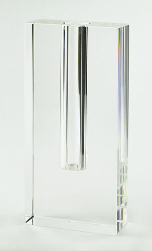 Crystal Rectangle Bud Vase, 9.5"