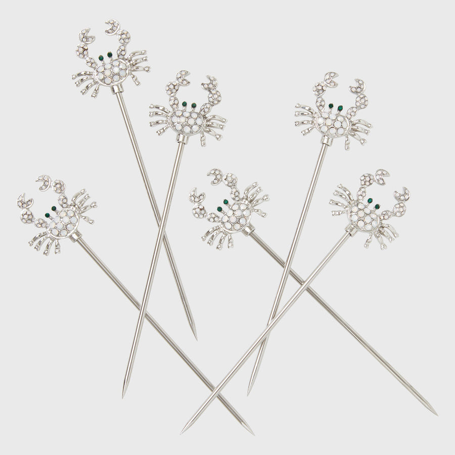 Crab Cocktail Picks, White