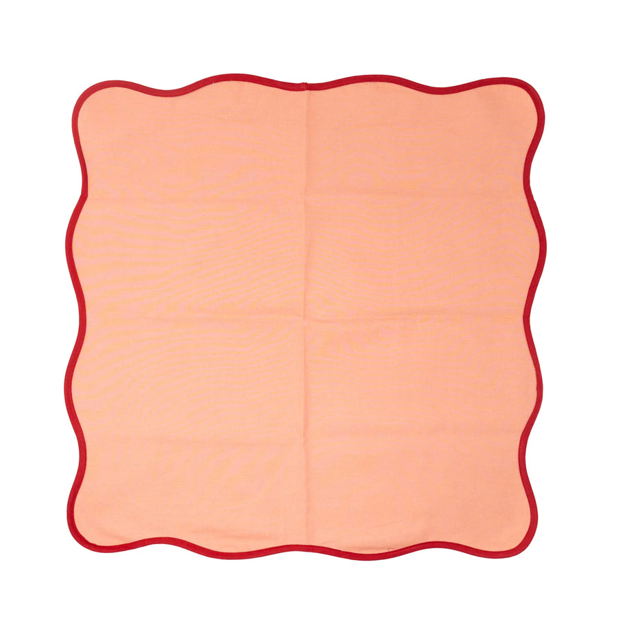 The Scalloped Napkin, Tomato, s/4