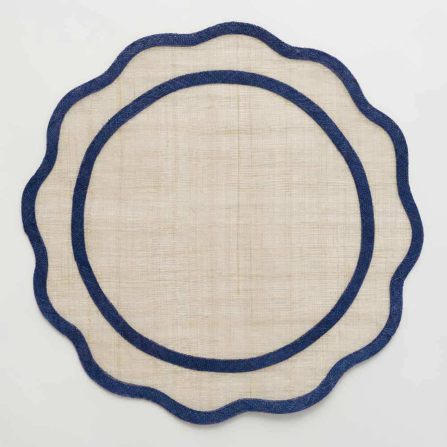 Scalloped Rice Paper Placemat - s/4
