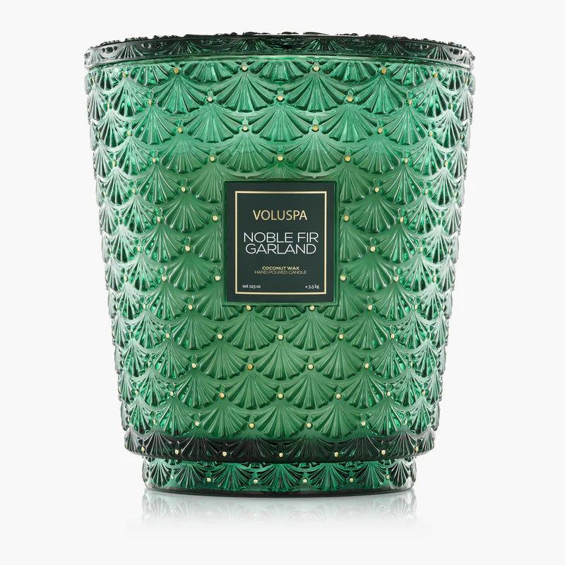Voluspa Noble Fir Garland, 5 Wick Hearth Candle