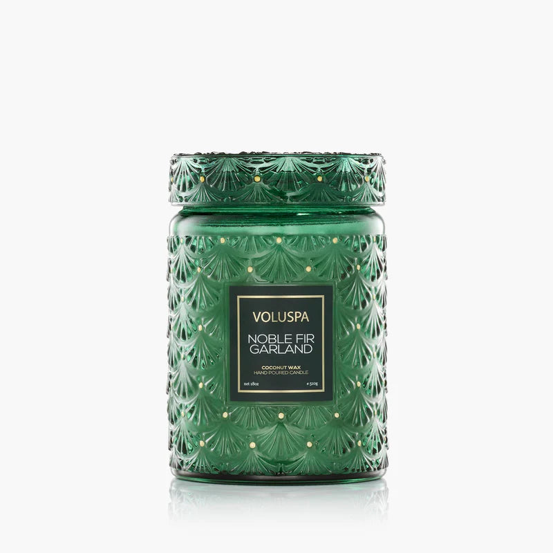 Noble Fir Garland Candle, 18 oz Large Jar