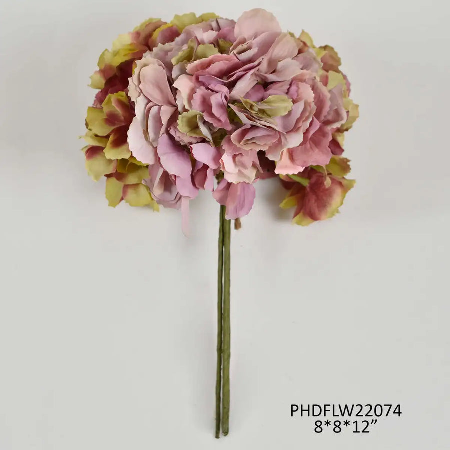 Vintage Rose Burgundies Faux Hydrangea Bundle
