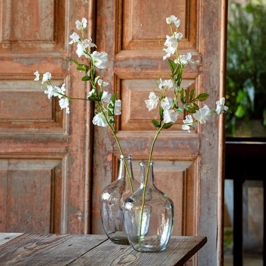 Faux White Sweet Pea Stem