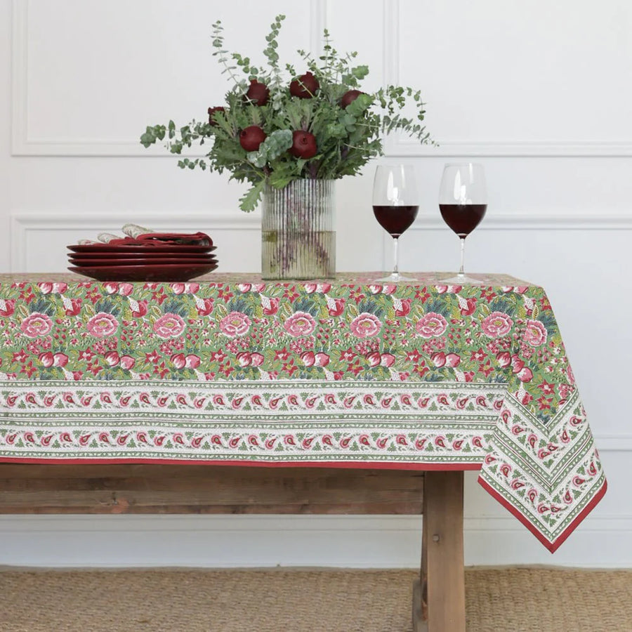 Garden Wine & Rose Tablecloth, 55x55
