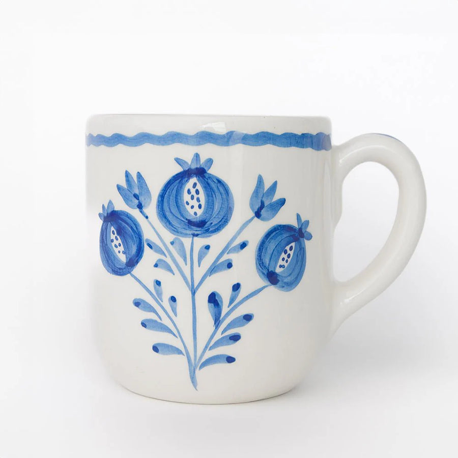 Pomegranate Crest Cobalt Blue Mug