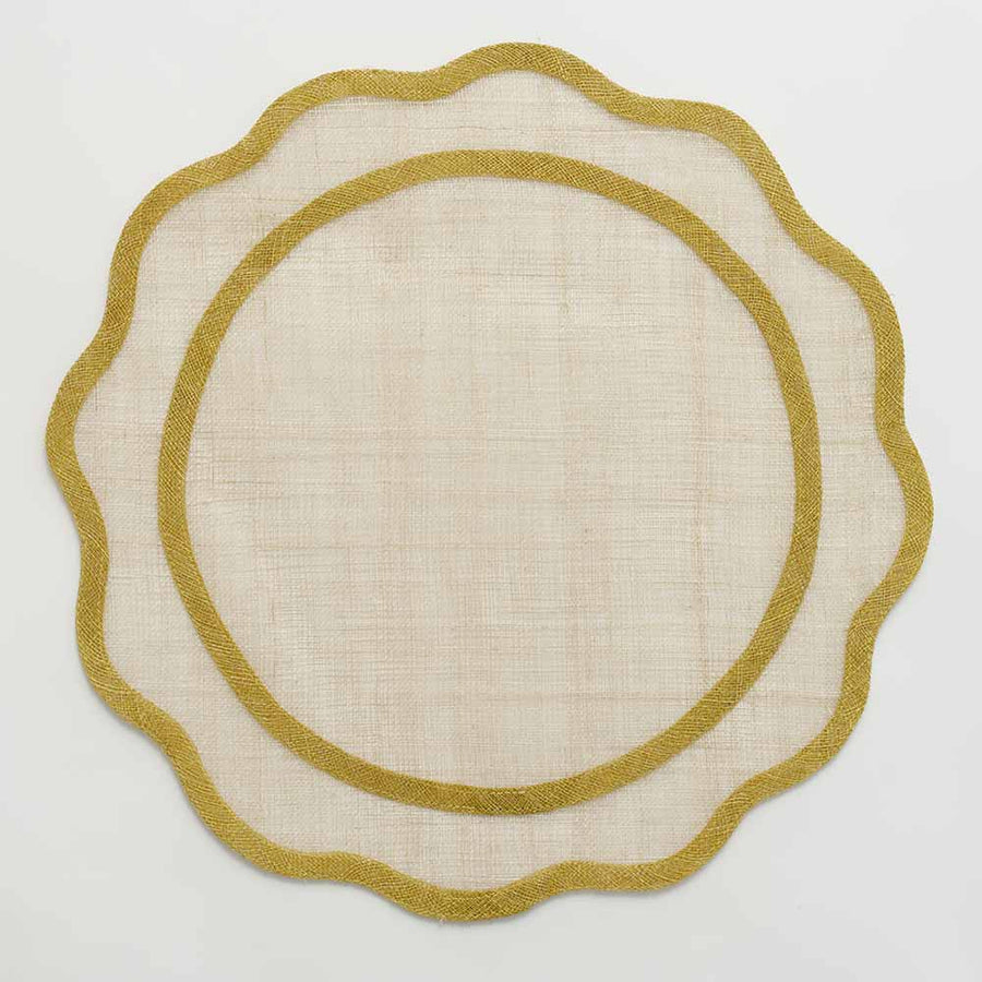 Scalloped Rice Paper Placemat - s/4