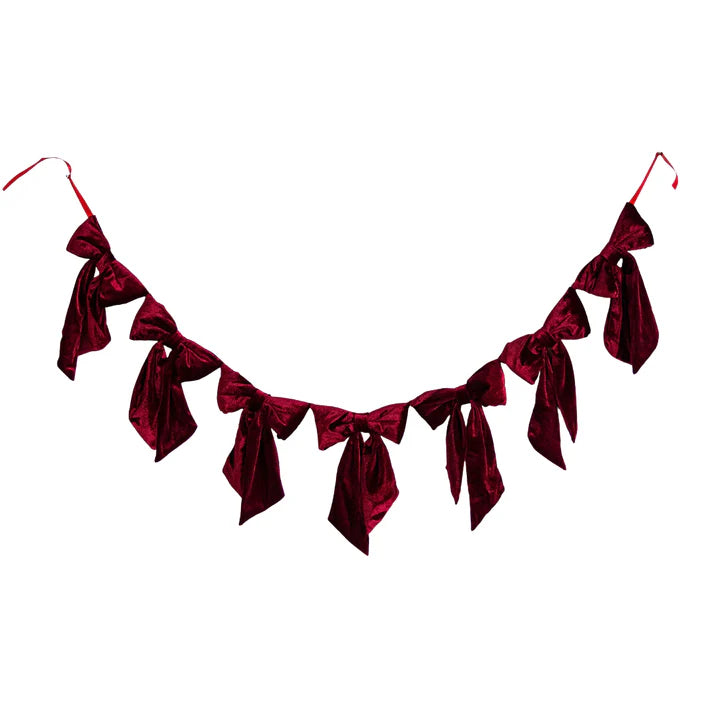 Red Velvet Bow Garland