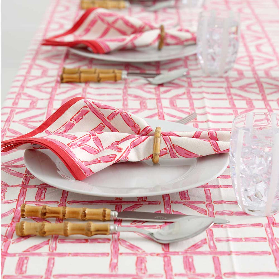 Rose Bamboo Dinner Napkin - s/4