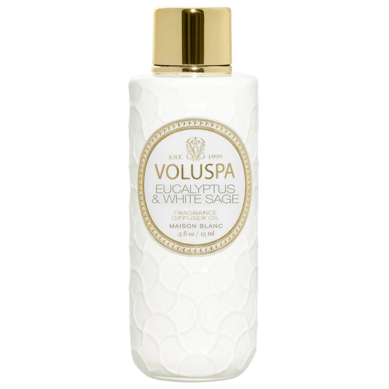 Eucalyptus and White Sage Diffuser Oil - Voluspa Vial