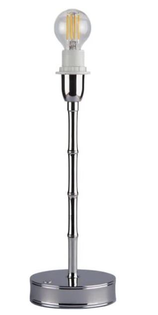 Silver Bamboo Rechargeable Lamp Base