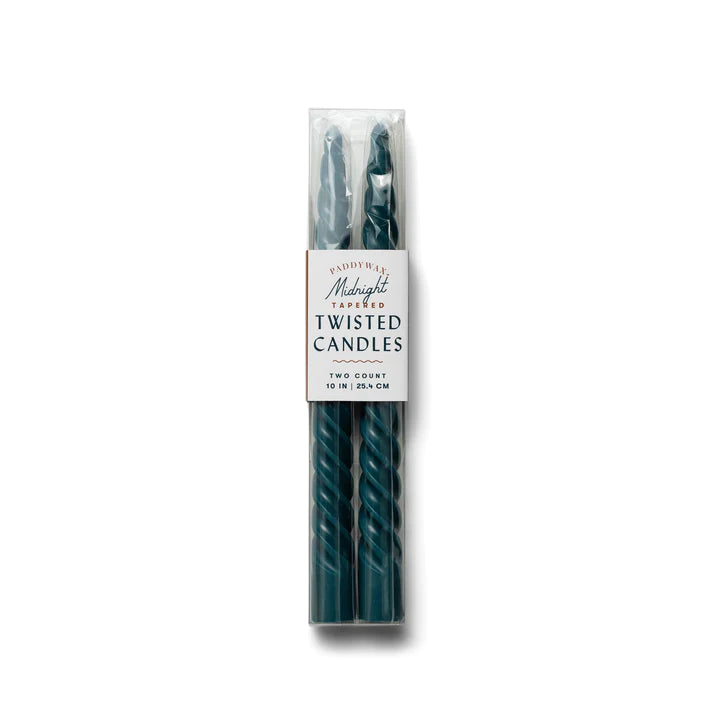 Twisted Taper 10" Boxed Candles - Midnight Blue