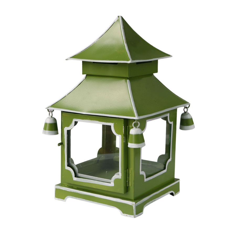 Pagoda Table Lantern - Green