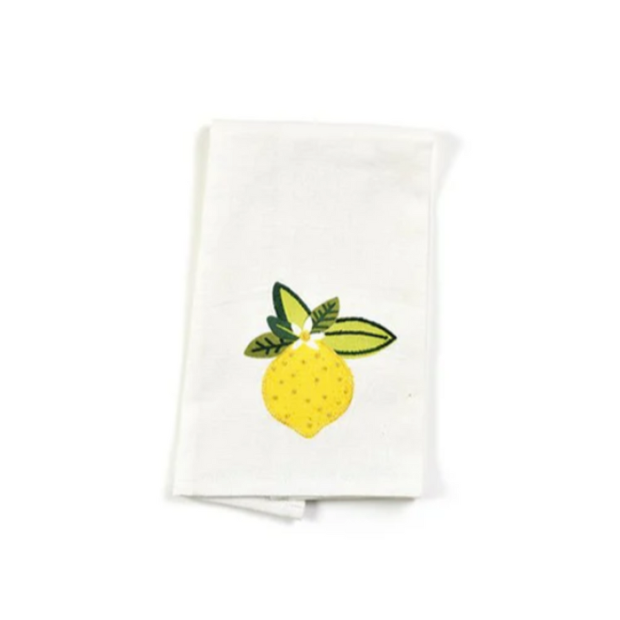 Stitched Lemon Hand Towel