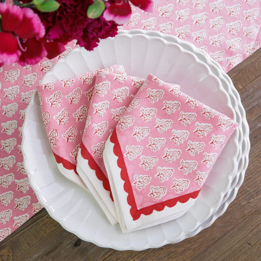 Pink Pom Buti Napkin, s/4