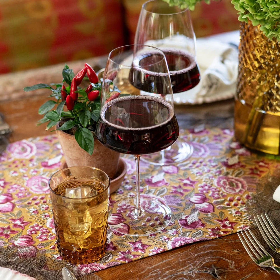 Pomegranate Garden Plum & Ochre Table Runner