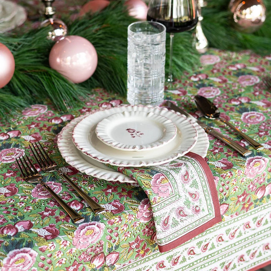 Pomegranate Garden Wine & Rose Napkins s/4