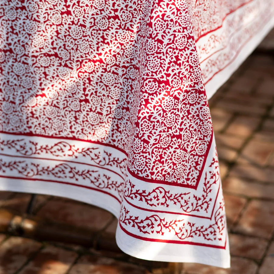 Deep Red Tapestry Tablecloth