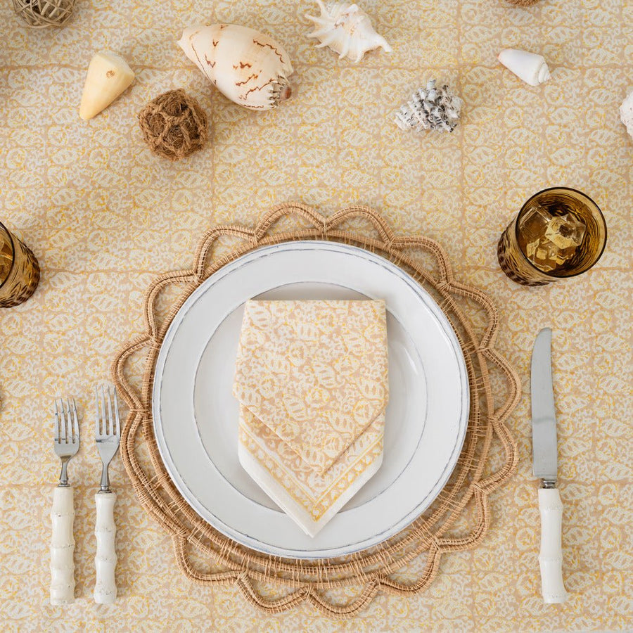 Seashell Golden Tablecloth