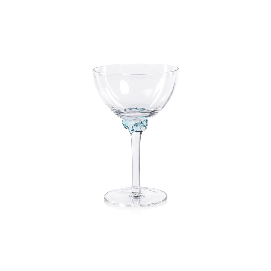 Colette Optic Glassware, Azure Blue, s/4