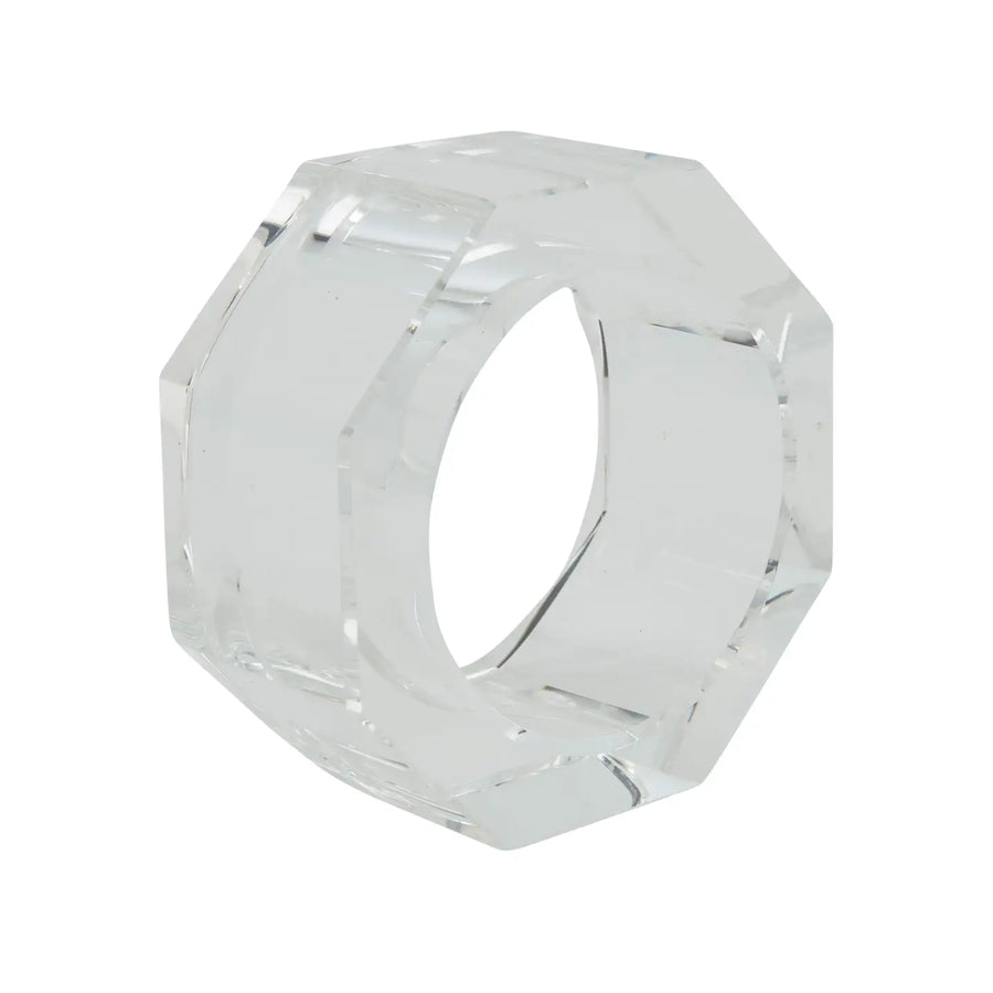 Crystal Circular Napkin Rings, s/4