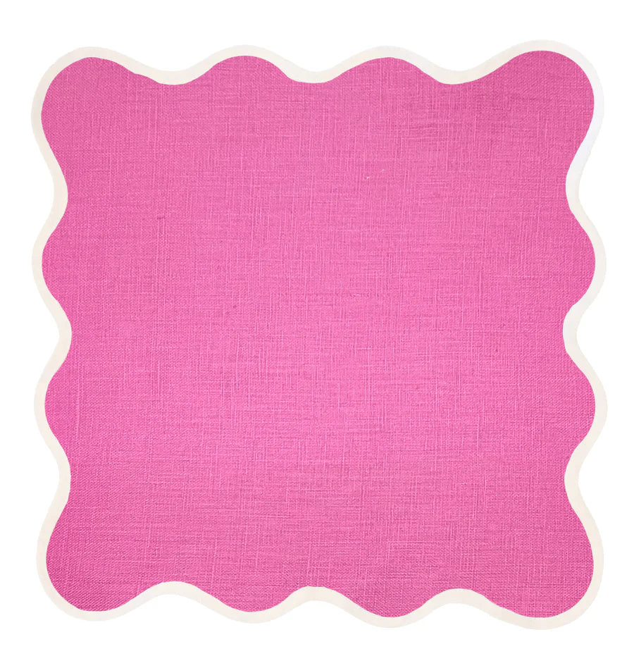 Azalea Square Shell Point Linen Scalloped Square, Azalea – Blair and Blythe