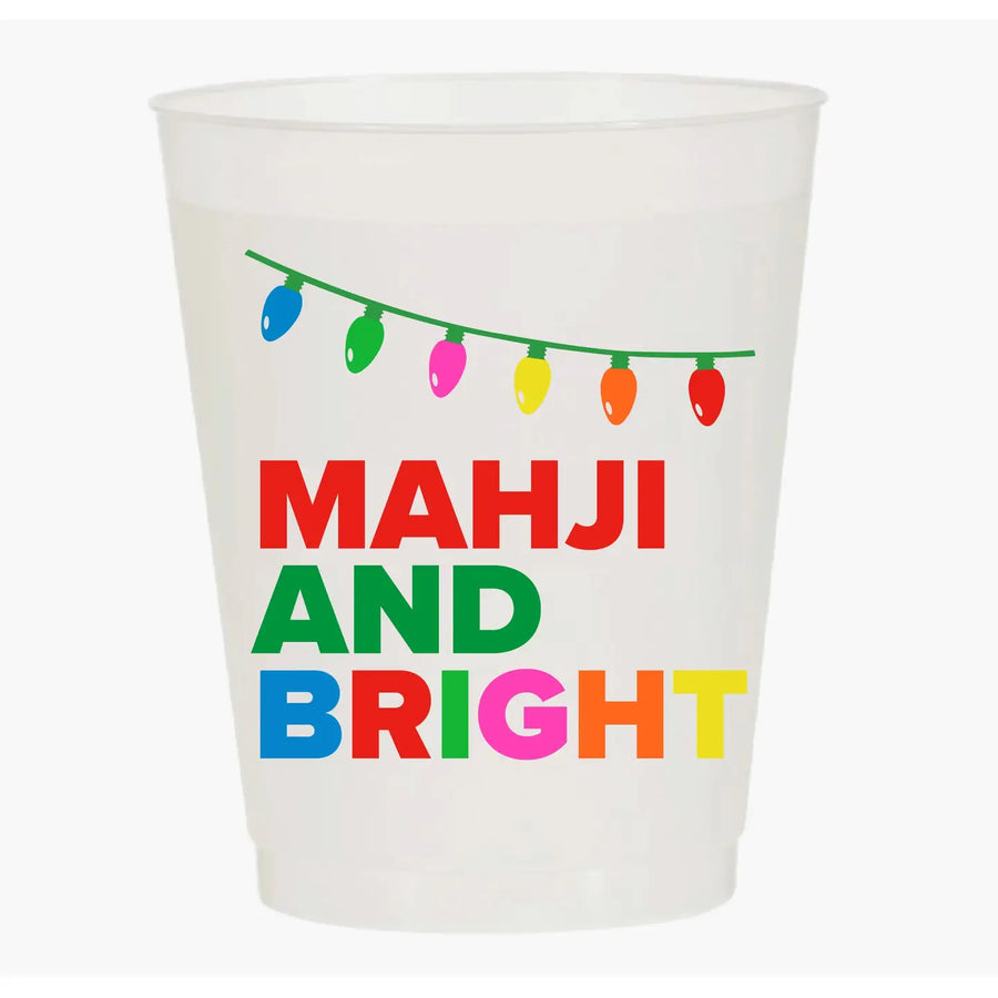 "Mahji and Bright" Holiday Frost Flex Cups, s/10