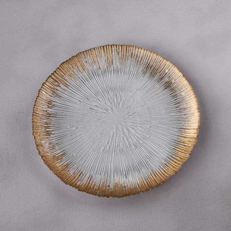 Radiant Glass Charger, gold