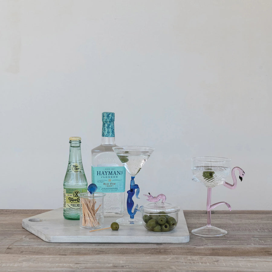 Glass Seashell Toothpick Holder