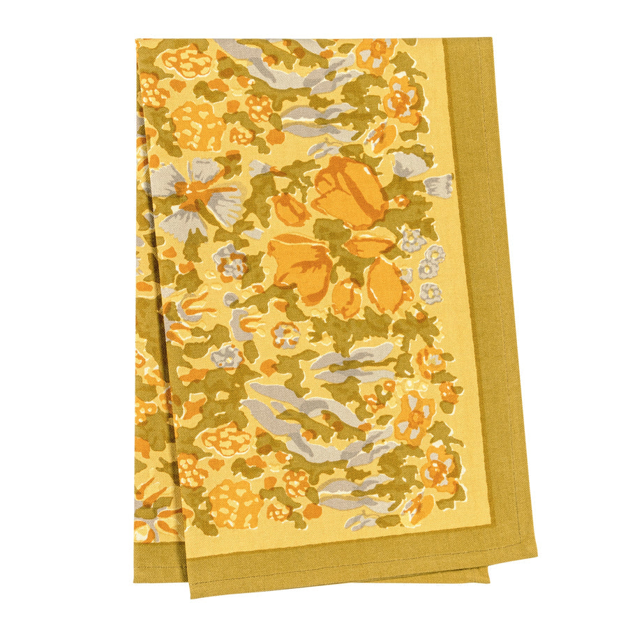 Jardin Tea Towels Mustard & Grey