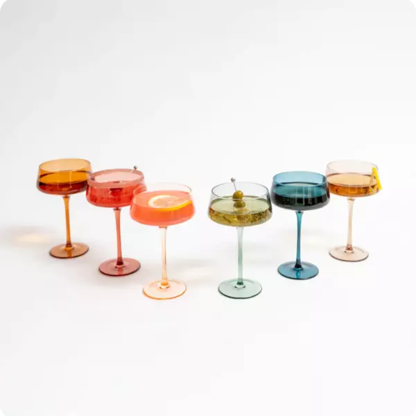 Multi-Colored Coupe Set, s/6