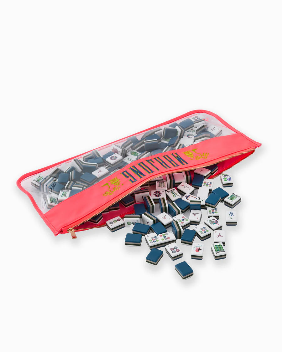 Hot Coral Mahjong Bag