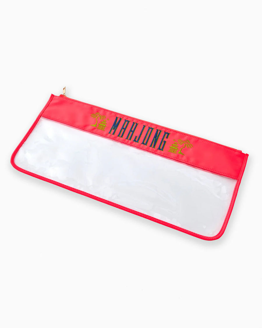 Hot Coral Mahjong Bag