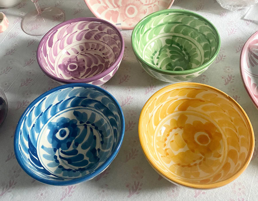 Ceramic Floral Cereal Bowls