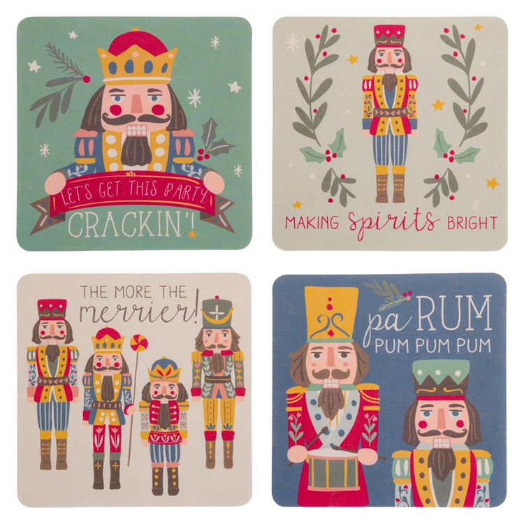 Nutcracker Paper Coasters, s/8