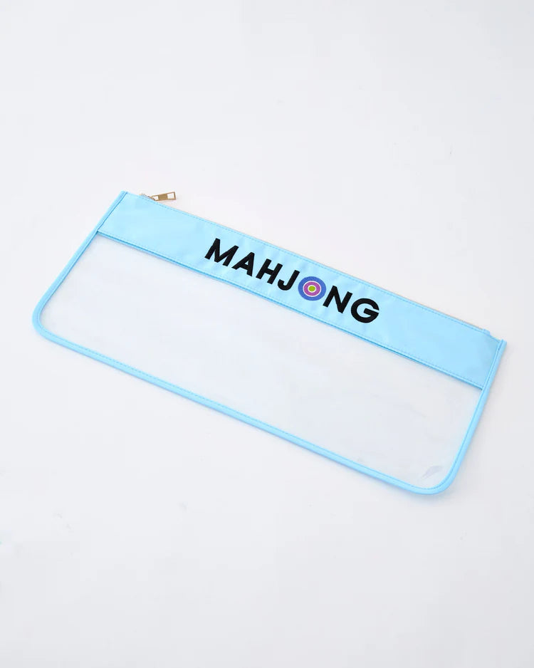 Light Blue Stitched Mahjong Bag