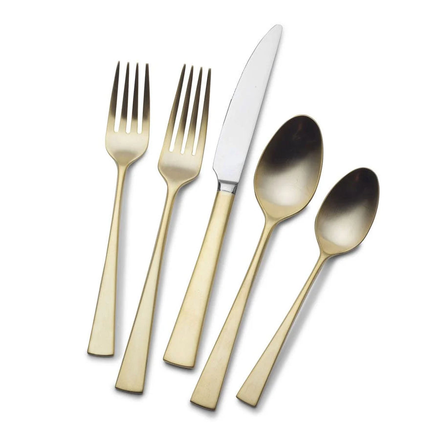 Mikasa Lucia Satin Gold 20 Piece Flatware Set, Service for 4