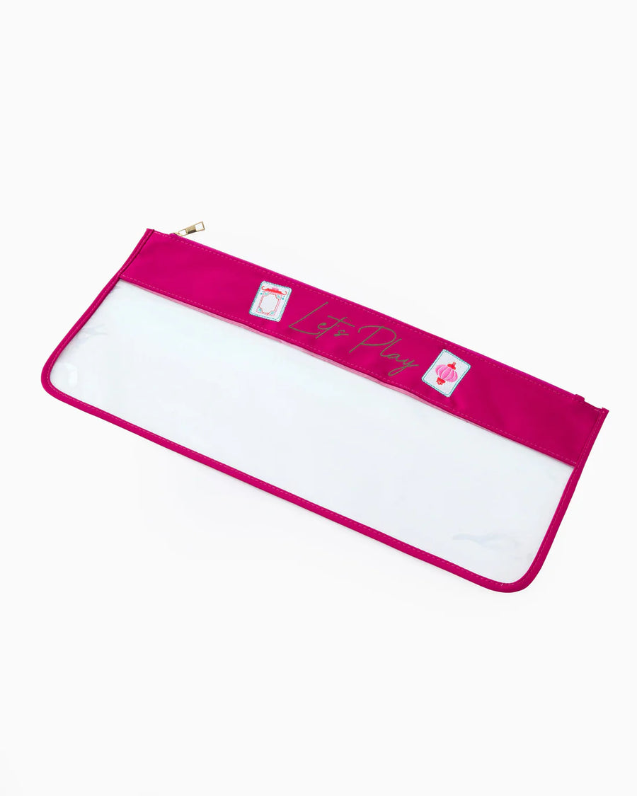 Magenta Stitched Mahjong Bag