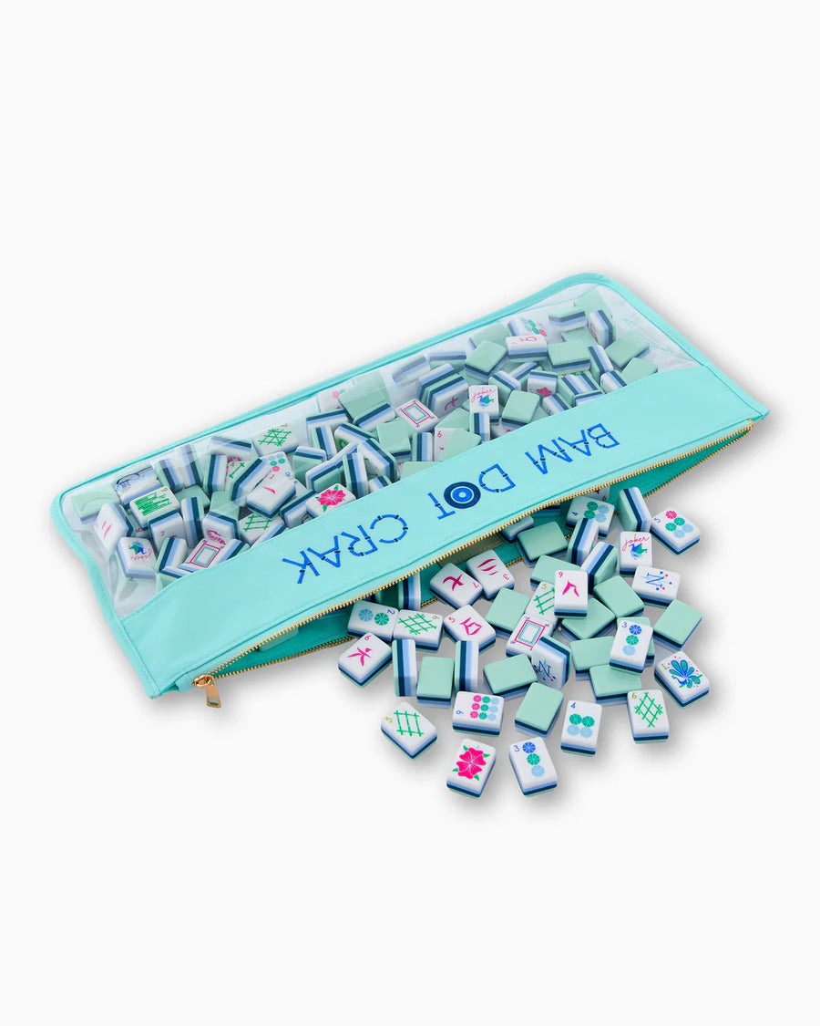 Mint Dot Crak Bam Mahjong Bag