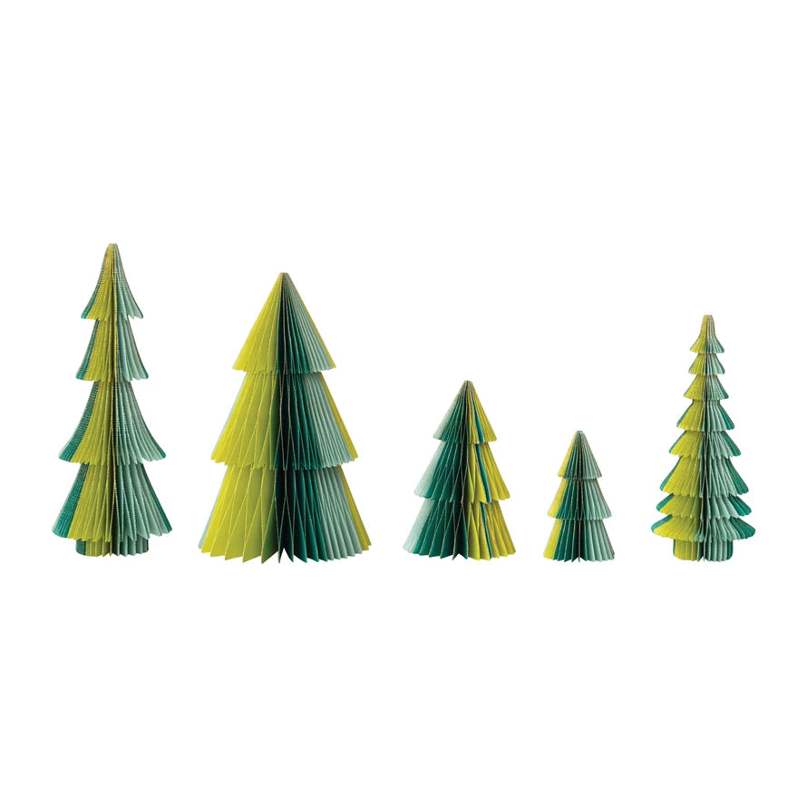 Handmade Paper Folding Tree, Set of 5
