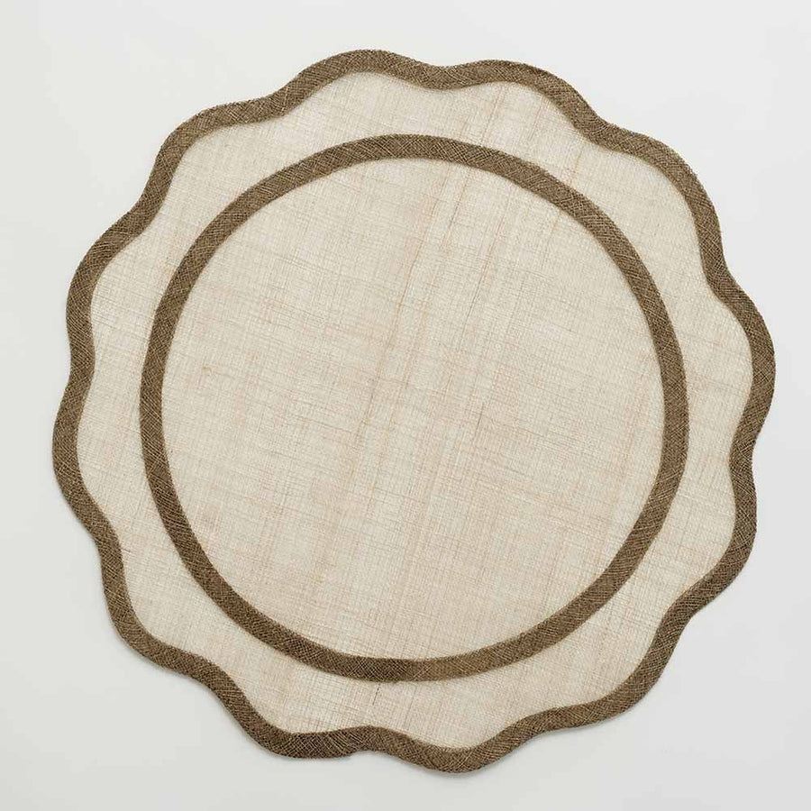 Scalloped Rice Paper Placemat - s/4