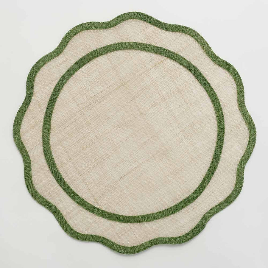 Scalloped Rice Paper Placemat - s/4